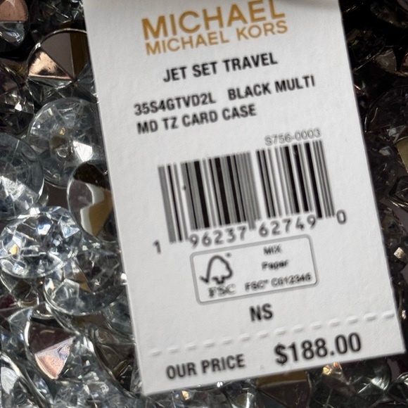 Michael Kors Black and Cream Card Holder - Picture 11 of 11